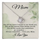 Love Knot Necklace for Mom - I Love You Necklace for Mom - I Love You Jewelry for Mothers