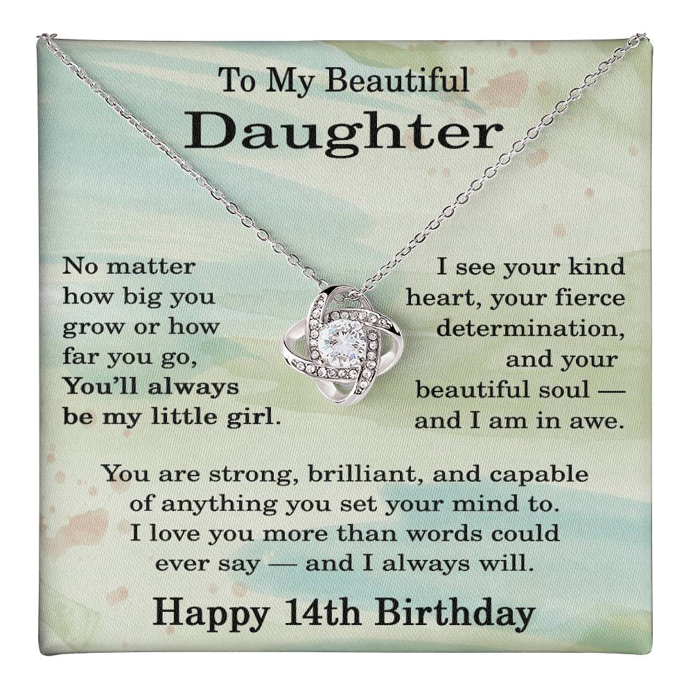 14th Birthday Gifts for Daughter - 14th Birthday Necklace for Daughter - Birthday Gift Ideas for 14 Year Old Daughter