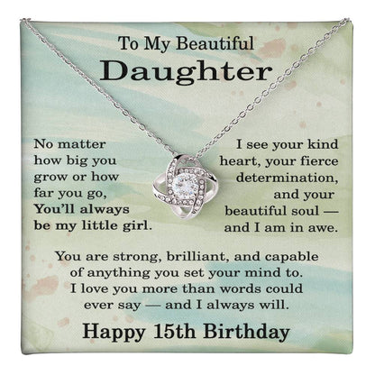 15th Birthday Gifts for Daughter - 15th Birthday Necklace for Daughter - Birthday Gift Ideas for 15 Year Old Daughter
