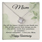 Happy Anniversary Gifts for Mom - Happy Anniversary Necklace for Mom - Happy Anniversary Jewelry for Mothers
