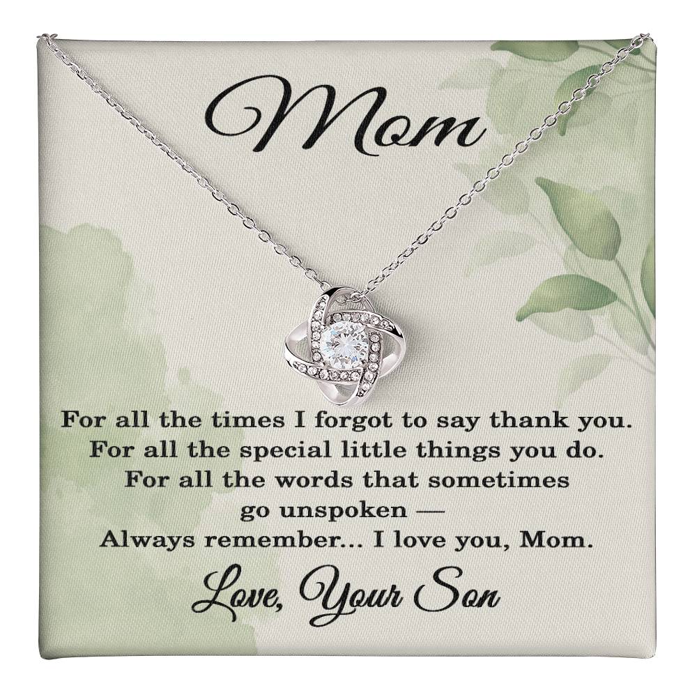 Mom Necklace from Son - Mom Birthday Gift from Son - Jewelry for Mothers from Son