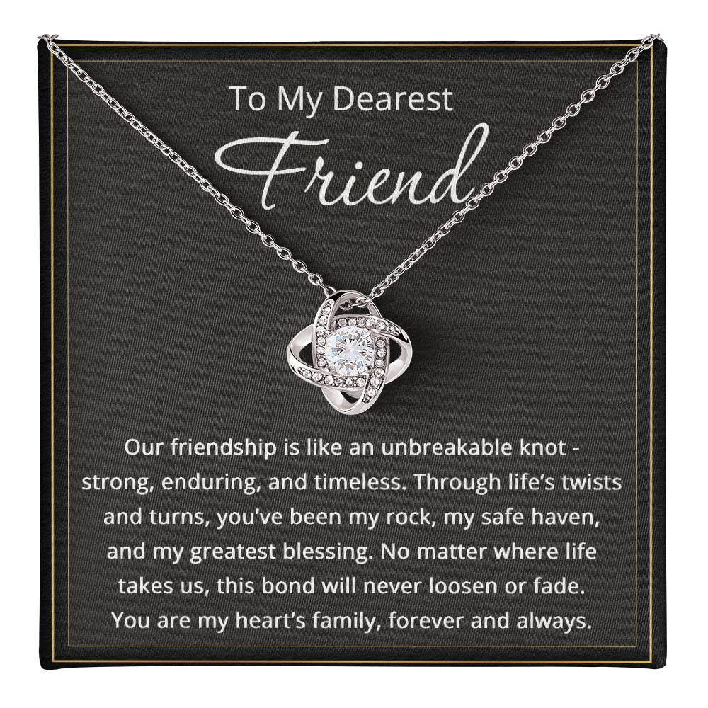 To My Friend Necklace for Women Friendship Necklace The Knot Of Bestie Jewelry BFF Gift Love Knot Pendant