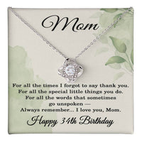Load image into Gallery viewer, 34th Birthday Gifts for Mom - Mom Necklace for Women
