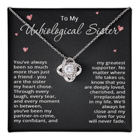 Load image into Gallery viewer, To My Unbiological Sister Necklace for Women Best Friend Gifts for Christmas Bestie Birthday Step Sister Gift for Her Bonus Sister Friendship BFF Sister-in-Law Gift

