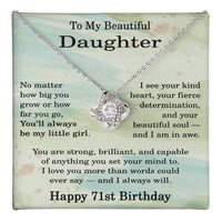 Load image into Gallery viewer, 71st Birthday Gifts for Daughter - To My Daughter Necklace
