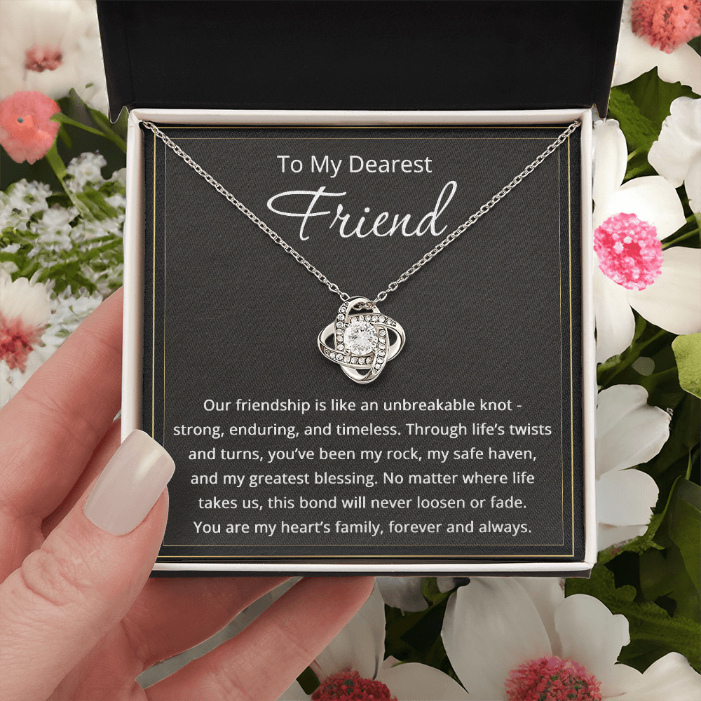 To My Friend Necklace for Women Friendship Necklace The Knot Of Bestie Jewelry BFF Gift Love Knot Pendant