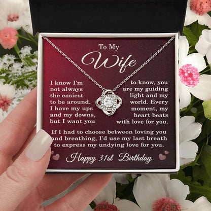 31st Birthday Gifts for Wife Happy 31st Birthday Necklace Jewelry 31 Years Old Birthday Gift