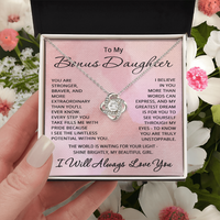 Load image into Gallery viewer, To My Bonus Daughter Necklace from Stepmom or Stepdad - Stepdaughter Gift for Birthday
