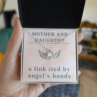 Load image into Gallery viewer, Necklace for Mom from Daughter, Mother and Daughter Love Knot with Angel Wings Message Card ShineOn Fulfillment

