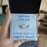 Load image into Gallery viewer, Necklace for Mom from Son, Mother and Son Love Knot with Angel Wings Message Card ShineOn Fulfillment
