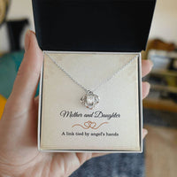 Load image into Gallery viewer, Mother’s Day Gift for Daughter – Mother and Daughter Gift - Mom Love Knot Pendant for Birthday or Christmas – A Link Tied by Angels Hands ShineOn Fulfillment
