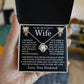 To My Beautiful Wife Necklace from Your Husband Life without You Is Inconceivable Love Knot Pendant for Birthday Christmas Wedding Anniversary 14k Gold Over Stainless Steel