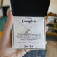 To My Daughter Necklace from from Dad Promise Necklace from Dad I Promise to Always Stand By You Daughter Christmas Gift Birthday Love Knot Pendant