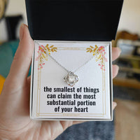 Load image into Gallery viewer, New Mom Gift – Love Knot Necklace for New Mother with Heartfelt Message Card, Baby Shower Gift ShineOn Fulfillment
