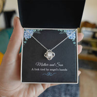 Load image into Gallery viewer, Mother’s Day Gift from Son – Mother Necklace from Son for Birthday or Christmas – A Link Tied by Angels Hands ShineOn Fulfillment
