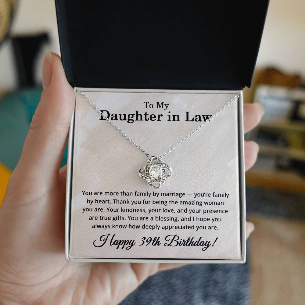 39th Birthday Gifts for Daughter in Law - 39th Birthday Necklace for Daughter-in-Law - To My Daughter in Law Necklace