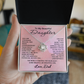 To My Beautiful Daughter Necklace from Dad Daughter Gift for Christmas Birthday Stronger Braver Love Knot Pendant