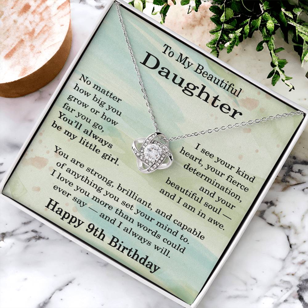 9th Birthday Gifts for Daughter - 9th Birthday Necklace for Daughter - Birthday Gift Ideas for 9 Year Old Daughter
