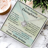Load image into Gallery viewer, 100th Birthday Gifts for Daughter - To My Daughter Necklace
