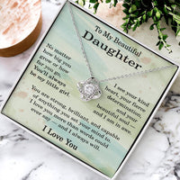 Load image into Gallery viewer, To My Daughter Necklace from Dad and Mom - Christmas Gifts for Daughter Unique
