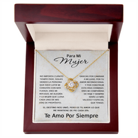 Load image into Gallery viewer, Regalo para mujer cumpleaños Regalo De Aniversario en español Collar Love Knot in luxury box
