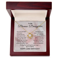 Load image into Gallery viewer, 22nd Birthday Gifts for Bonus Daughter - 22nd Birthday Necklace for Stepdaughter - To My Step Daughter Necklace
