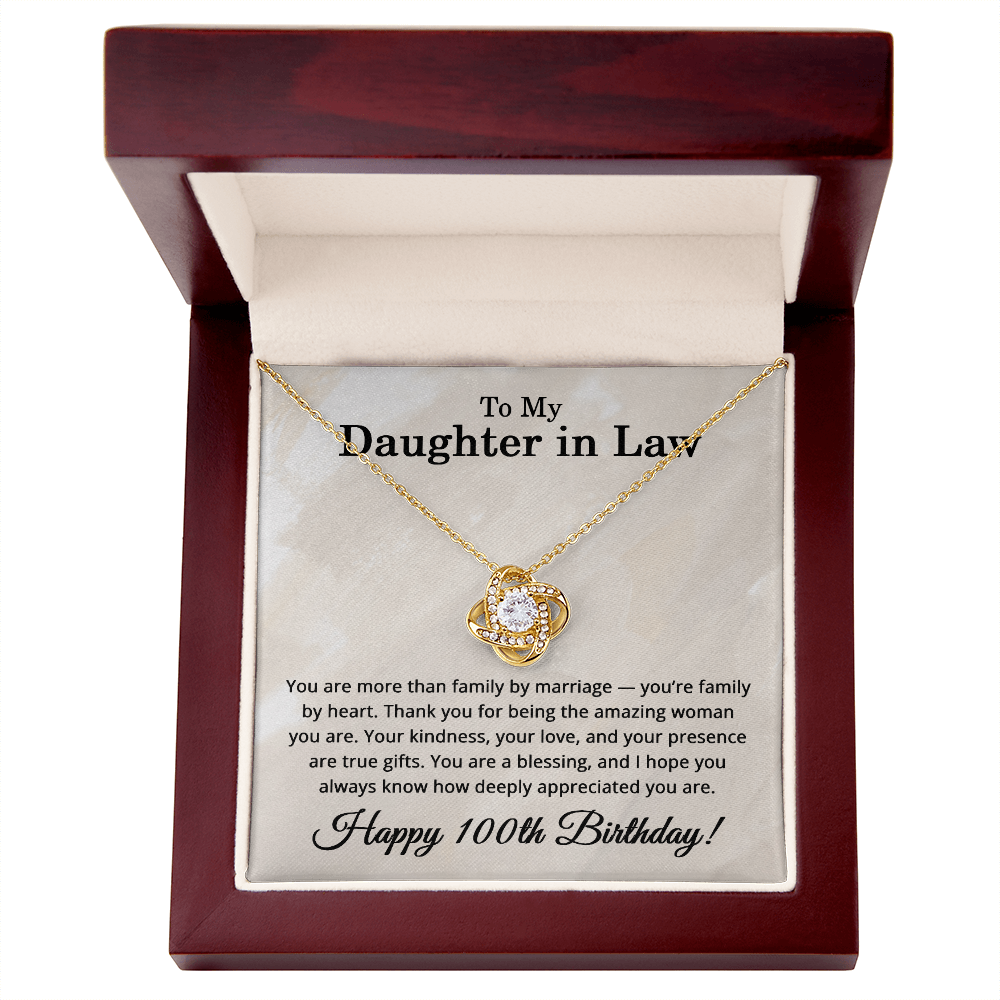 100th Birthday Gifts for Daughter in Law - To My Daughter in Law Necklace