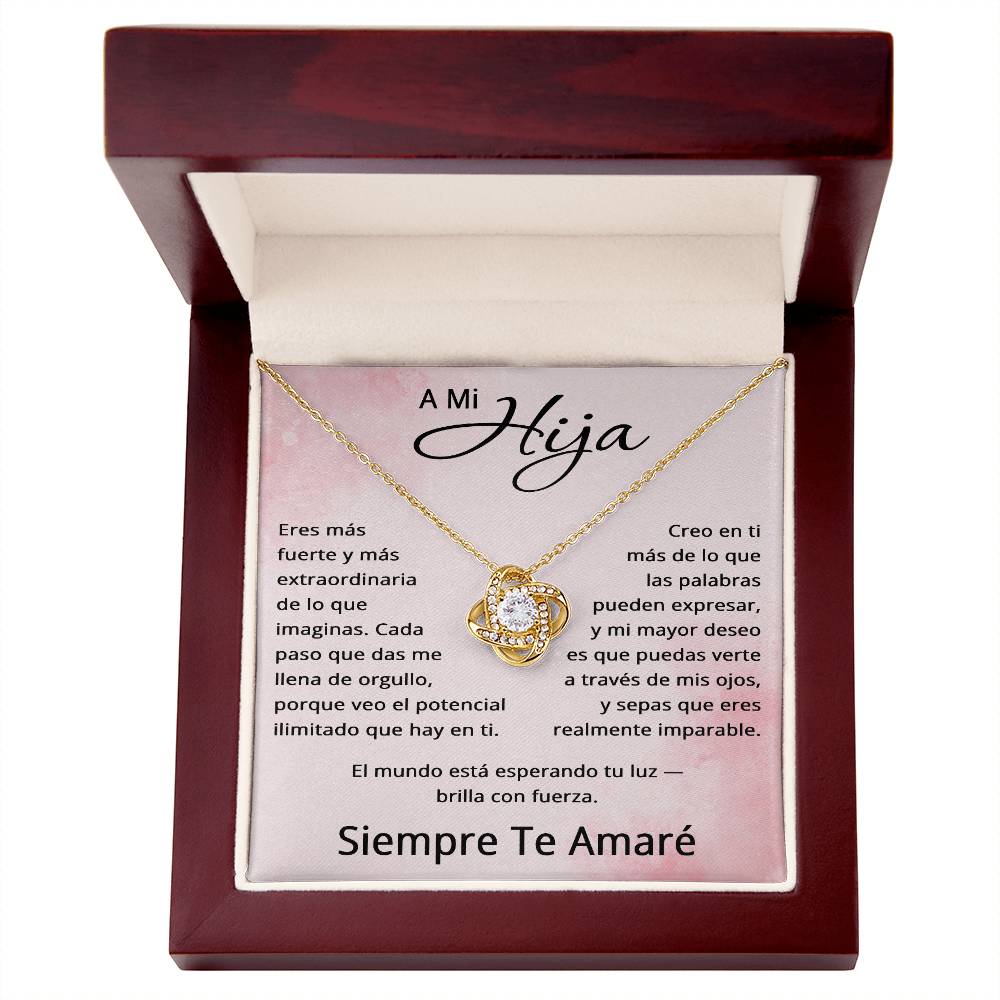 A Mi Hija Collar - A Mi Hija Necklace - Regalo Para Mi Hija En Español - Gift for My Daughter in Spanish