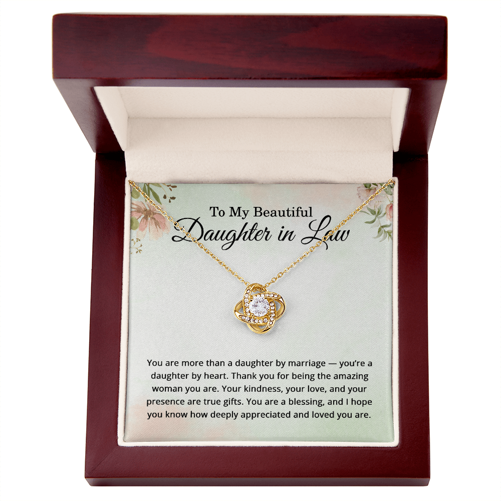 Daughter in Law Gifts - To My Beautiful Daughter in Law Necklace Jewelry for Her