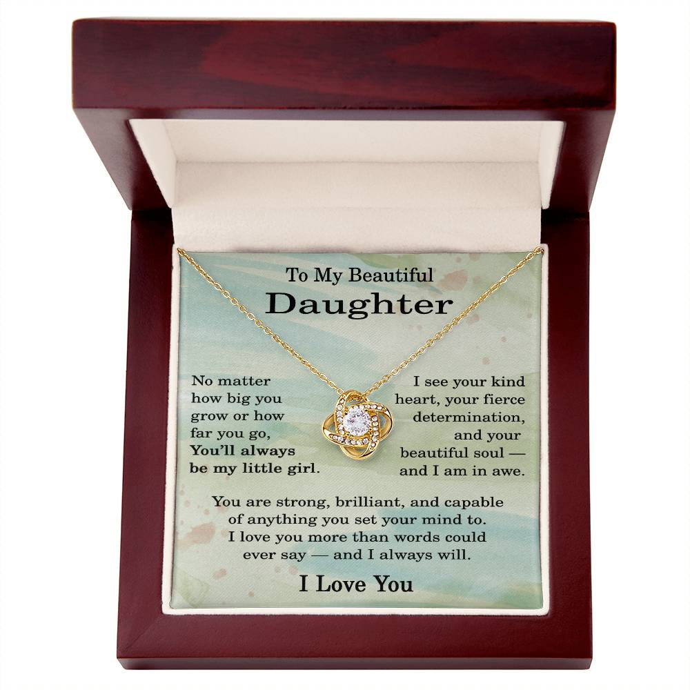To My Daughter Necklace from Dad and Mom