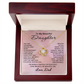 To My Beautiful Daughter Necklace from Dad Daughter Gift for Christmas Birthday Stronger Braver Love Knot Pendant