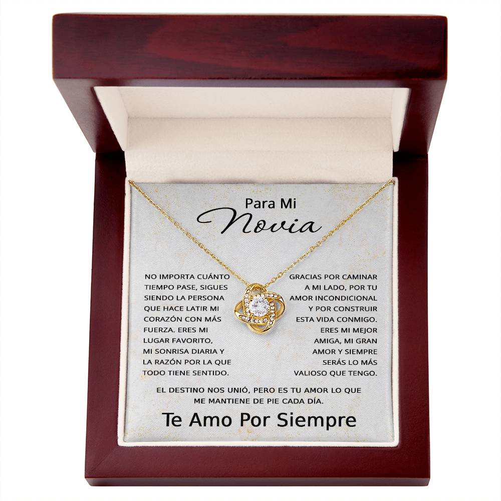 Regalo Para Novia Cumpleaños Regalo De Aniversario Romántico en Español Collar Love Knot