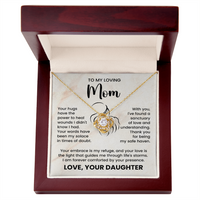 Load image into Gallery viewer, Gift for Mom from Daughter – To My Loving Mom Love Knot Necklace with Heartfelt Message Card
