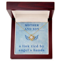 Load image into Gallery viewer, Necklace for Mom from Son, Mother and Son Love Knot with Angel Wings Message Card ShineOn Fulfillment
