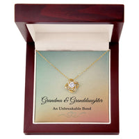 Load image into Gallery viewer, Grandma and Granddaughter Necklace Grandmother Christmas Gift An Unbreakable Bond Love Knot Pendant ShineOn Fulfillment
