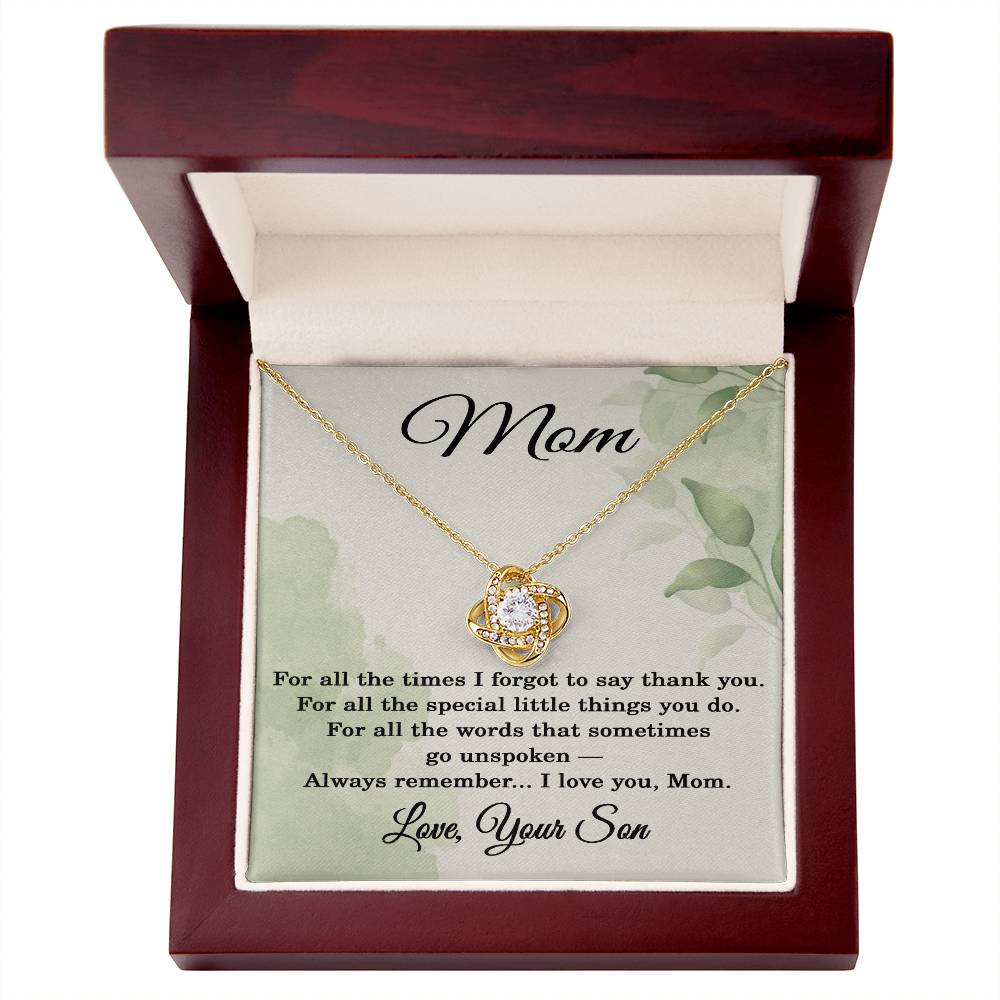 Mom Necklace from Son - Mom Birthday Gift from Son - Jewelry for Mothers from Son