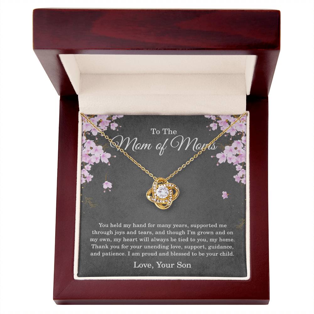 To My Mom Necklace from Son – Heartfelt Gift for Mother's Day, Birthday, or Christmas – Thank You for Your Unending Love