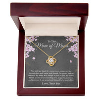 Load image into Gallery viewer, To the Mom of Moms Necklace from Son with Message Card, Sentimental Love Knot Gift for Mom ShineOn Fulfillment
