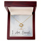 I Am Enough Necklace Christmas Gifts for Daughter Affirmation Necklace for Women Love Knot Necklace