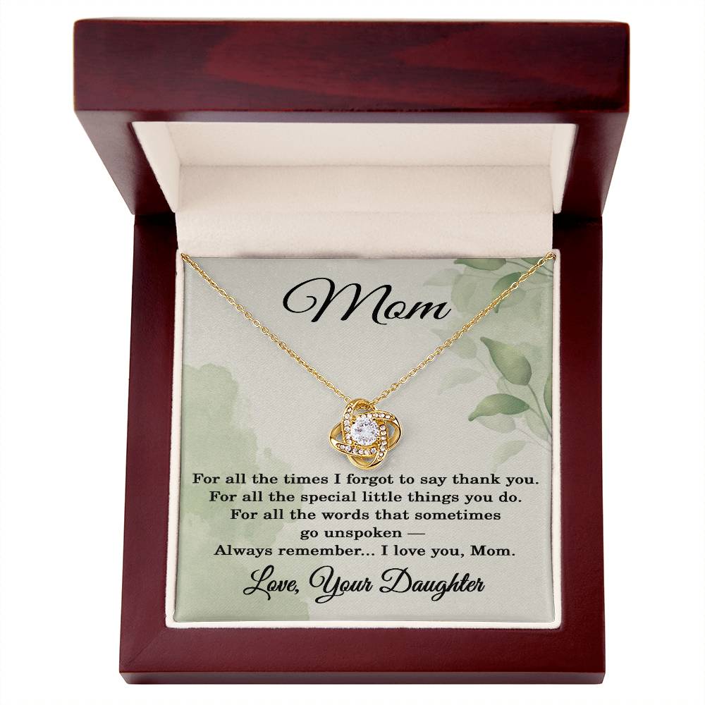 Mom Necklace from Daughter - Mom Birthday Gift from Daughter - Jewelry for Mothers from Daughter