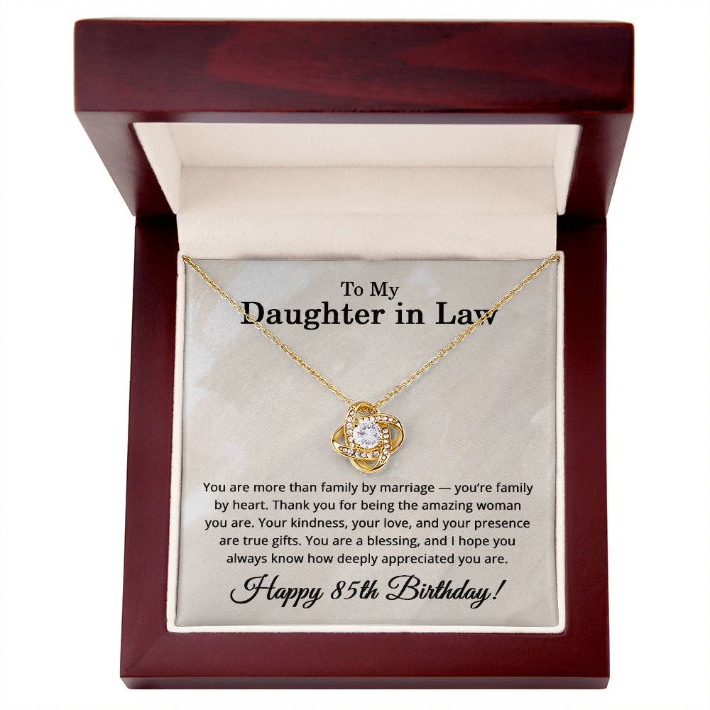 85th Birthday Gifts for Daughter in Law - To My Daughter in Law Necklace