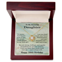 Load image into Gallery viewer, 100th Birthday Gifts for Daughter - To My Daughter Necklace
