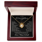 To Our Daughter Necklace – Gift from Mom and Dad – Love Knot Pendant for Birthday or Christmas