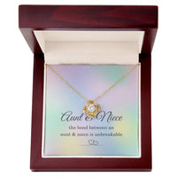 Load image into Gallery viewer, Inspirational Jewelry for Aunt, Aunt and Niece Love Knot Necklace, Gifts for Niece Birthday from Aunt, Unbreakable Bond 14K White Gold Cubic Zirconia ShineOn Fulfillment
