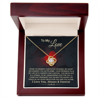 Load image into Gallery viewer, To My Love Necklace for Wife – Love Knot Necklace for Wife - Wedding Anniversary Jewelry for Women
