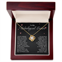 Load image into Gallery viewer, To My Unbiological Sister Necklace for Women Best Friend Gifts for Christmas Bestie Birthday Step Sister Gift for Her Bonus Sister Friendship BFF Sister-in-Law Gift
