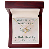 Load image into Gallery viewer, Necklace for Mom from Daughter, Mother and Daughter Love Knot with Angel Wings Message Card ShineOn Fulfillment
