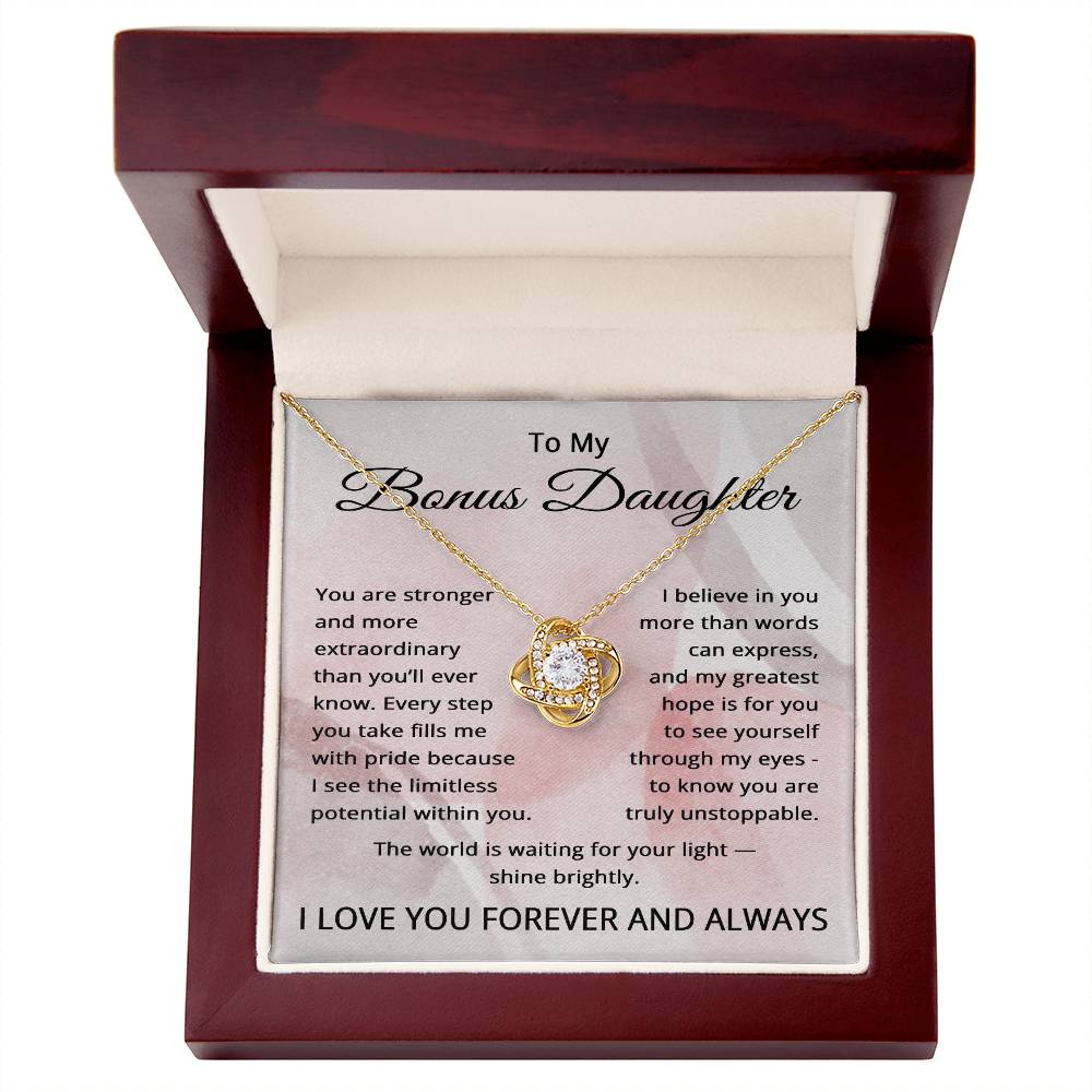 To My Bonus Daughter Necklace