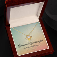 Load image into Gallery viewer, Grandma and Granddaughter Necklace Grandmother Christmas Gift An Unbreakable Bond Love Knot Pendant ShineOn Fulfillment
