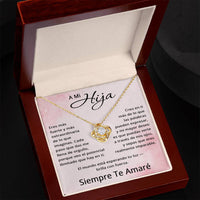 Load image into Gallery viewer, A Mi Hija Collar, Regalo Para Mi Hija de Mamá y Papá, Collar Nudo de Amor - Spanish Daughter Gift

